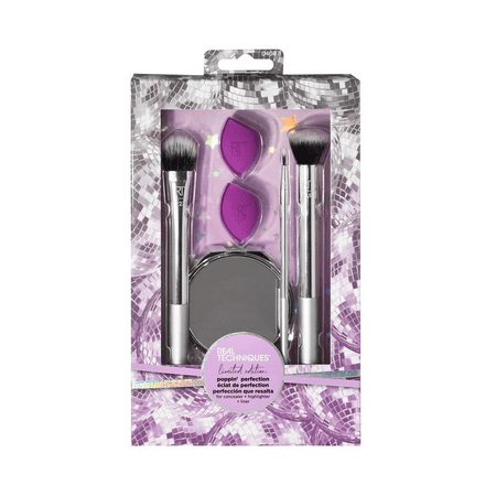 lot 540159 image: Real Techniques Poppin Perfection Makeup Brush and Sponge Set 5 Piece