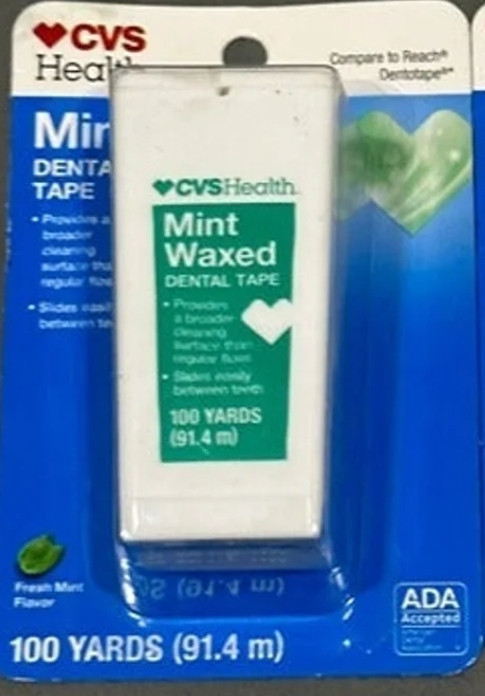 lot 540160 image: CVS Health MINT Waxed dental Floss 100 yards