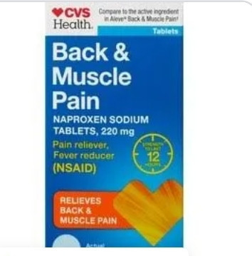 lot 540165 image: CVS Health Back & Muscle Pain Naproxen Sodium 220 MG Tablets