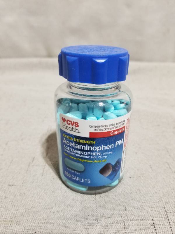 lot 540170 image: CVS Health Extra Stength Acetaminophen PM Pain Reliever & Nighttime Sleep-Aid Caplets