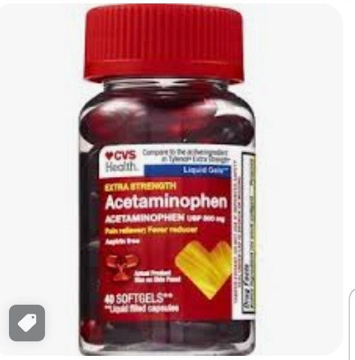 lot 540175 image: Cvs Health Extra Strength Pain Relief Acetaminophen 500 Mg Liquid Gels, 40 Ct