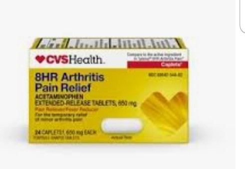 lot 540180 image: CVS Health 8HR Arthritis Pain Relief Acetaminophen 650 MG Caplets