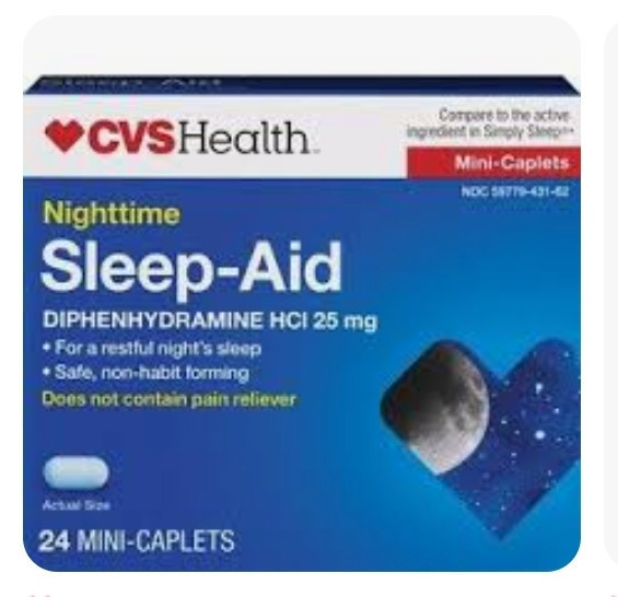 lot 540188 image: CVS Nighttime Sleep Aid 25mg Mini Caplets