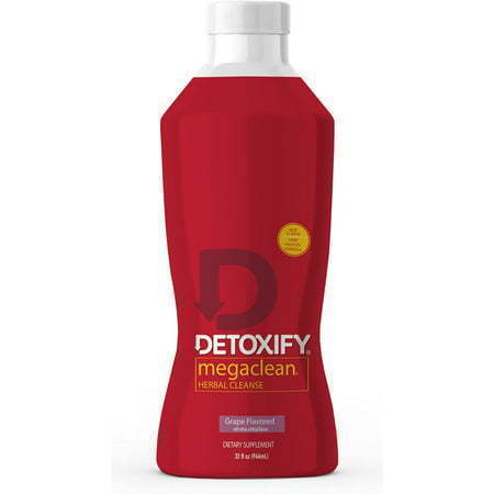 lot 540218 image: Detoxify Mega Clean Herbal Cleanse- Grape Flavor - 32 oz �� Professionally Formulated Herbal Detox Drink �� Enhanced with Milk Thistle Extract Ginseng Root Extract & Guarana Seed Extract - Plus Sticke