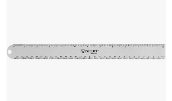 lot 320032 image: WESTCOTT RULER WITH HOLD TO HANG CORK BACKING COLORS MAY VARY