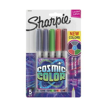 lot 320038 image: Sharpie Permanent Markers Ultra Fine Point Cosmic Colors 5 Count