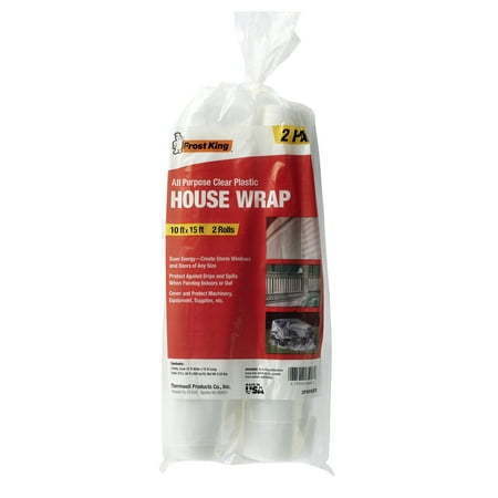 lot 320086 image: Frost King� 2P101527 All-Purpose Clear Polyethylene Sheeting 10 x 15 x 2.7 Mil Rolls 2-Pack