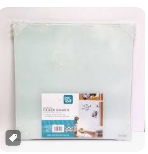lot 320089 image: Magnetic Glass Board & Dry Erase Board 14��x14�� Pengear