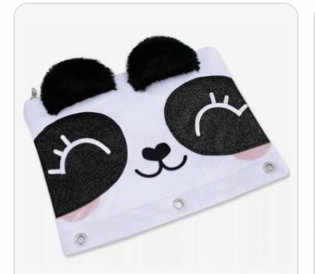 lot 320091 image: U Style Fuzzy Panda Binder Pencil Pouch
