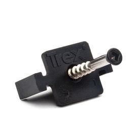 lot 320098 image: Trex Universal 94-Count Black Clip Deck Hidden Fasteners (50-sq ft Coverage)