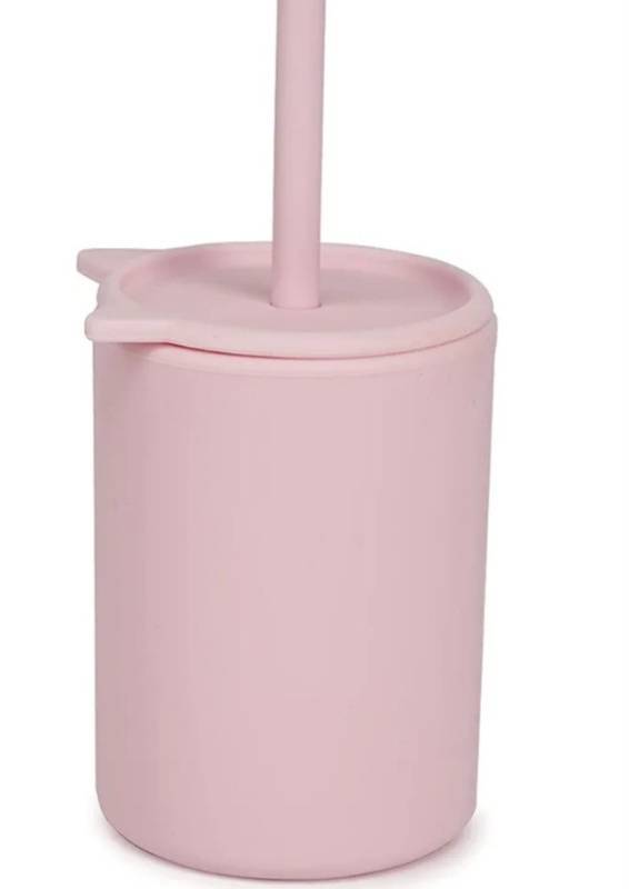 lot 410053 image: (2) Straw Cups for Toddlers 12M, Silicone Baby Cup with Straw Non-smell, Silicone Straw Cup 5oz.