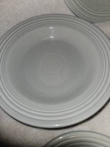 lot 161 image: Light gray Fiestaware 7 piece