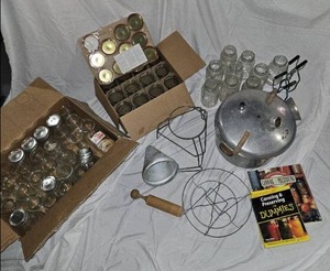 lot 173 image: Canning jars and accessories