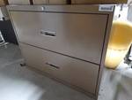 Lateral 2 drawer filing cabinet.