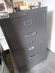 2 Drawer metal filing cabinet.