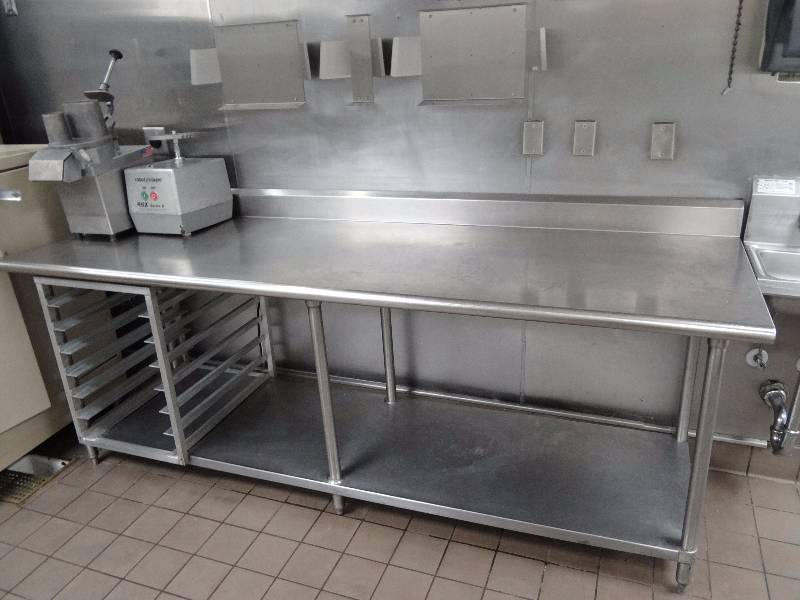 lot 4127 image: 96x30 Fully Stainless Worktop Table