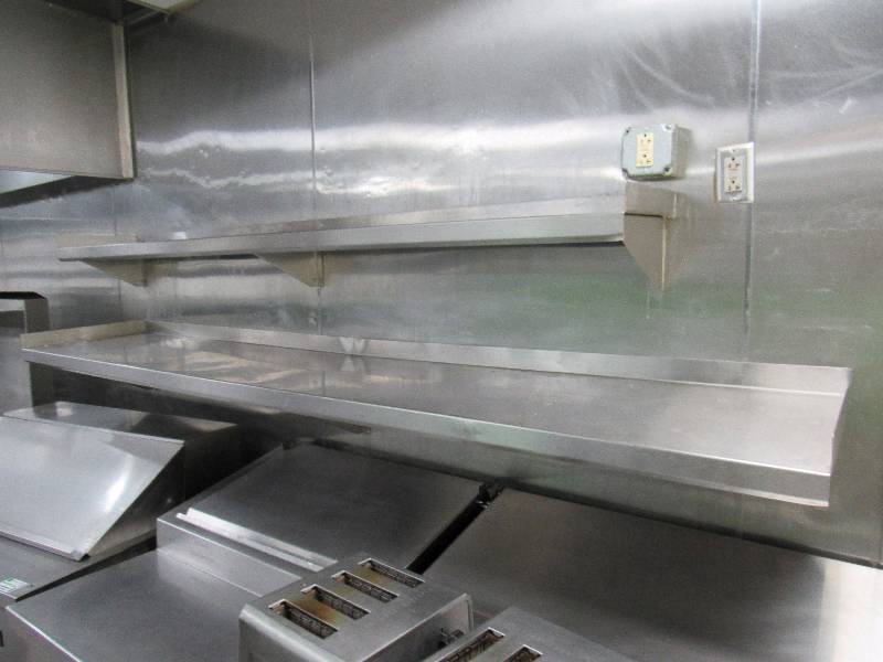 lot 4091 image: Stainless Steel Wall Mount Shelf