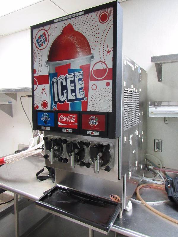 FBD Counter Top 3 Flavor Frozen Drink/"Icee" Machine | Full T-Rex Cafe