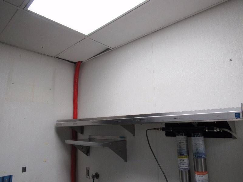 lot 4155 image: Pair Of Stainless Wall Mount Shelves