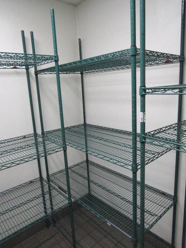 lot 4166 image: (4) Tier Wire Metal Metro Rack