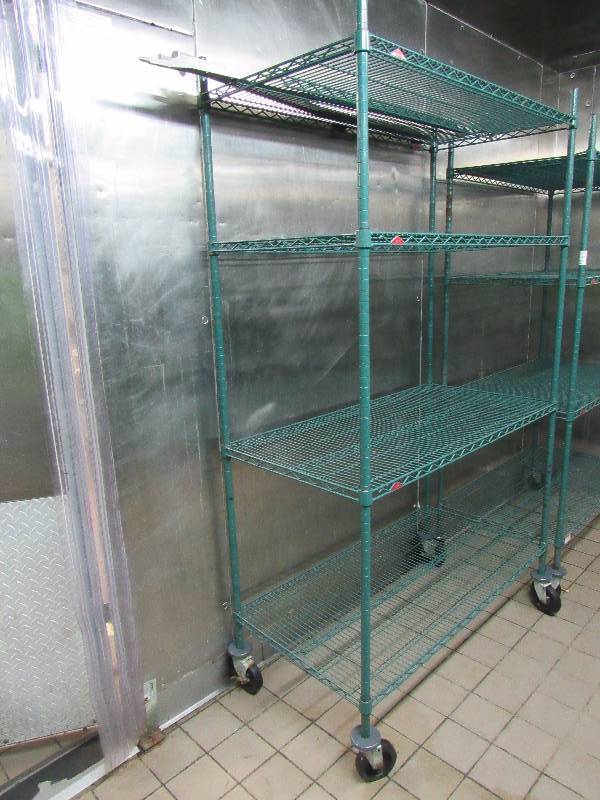 lot 4177 image: (4) Tier Wire Metal Metro Rack