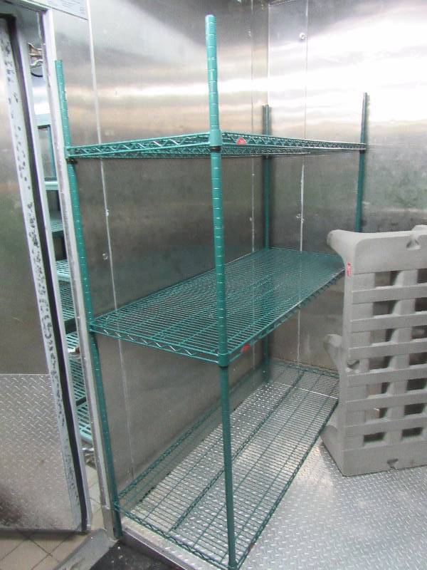 lot 4180 image: (3) Tier Wire Metal Metro Rack