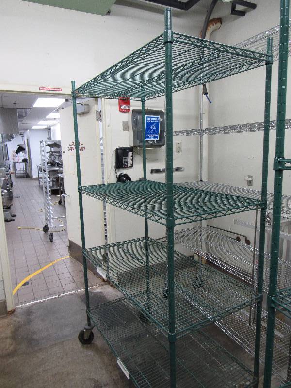lot 4197 image: (4) Tier Wire Metal Metro Rack