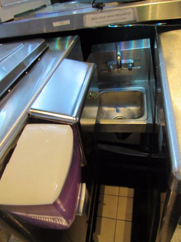 lot 4231 image: Fully Stainless Wall Mount Handwashing Sink