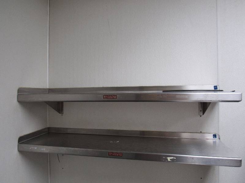 lot 4245 image: Pair Of (2) 48x12 Stainless Shelves