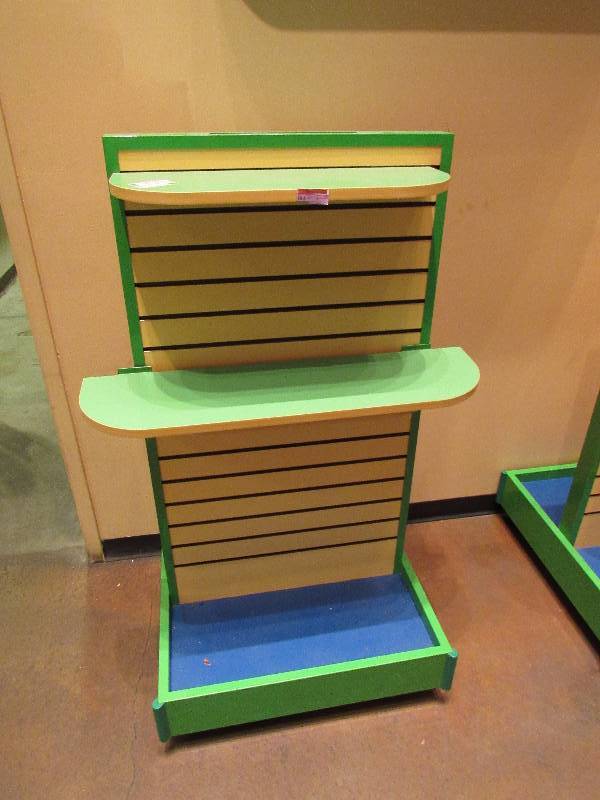 lot 4307 image: Upright Double-sided Wooden Display