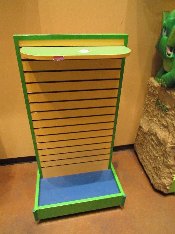 lot 4308 image: Upright Double-sided Wooden Display