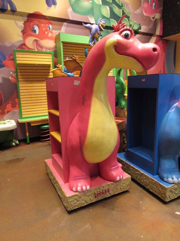 lot 4317 image: Upright Double-sided Dinosaur Display