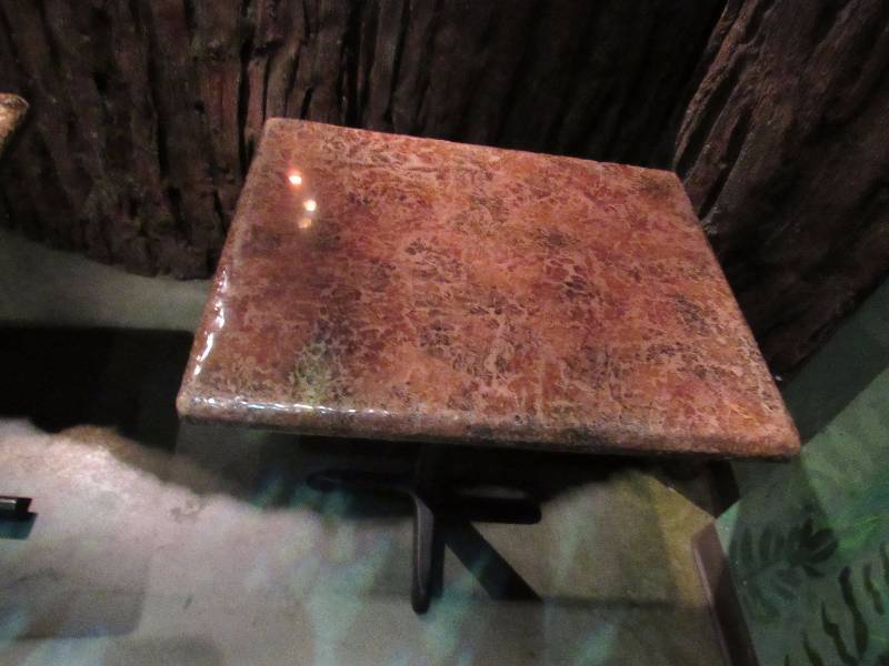 lot 4267 image: 24x30 Hard Laminate Top Single Metal Base Table