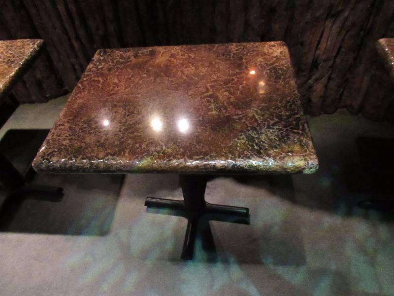 lot 4268 image: 24x30 Hard Laminate Top Single Metal Base Table