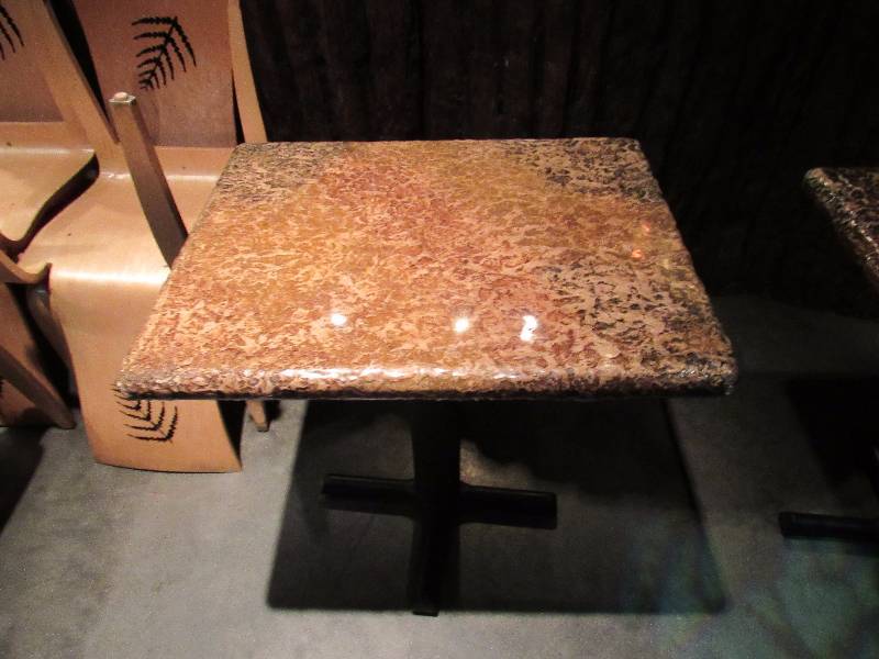 lot 4269 image: 24x30 Hard Laminate Top Single Metal Base Table