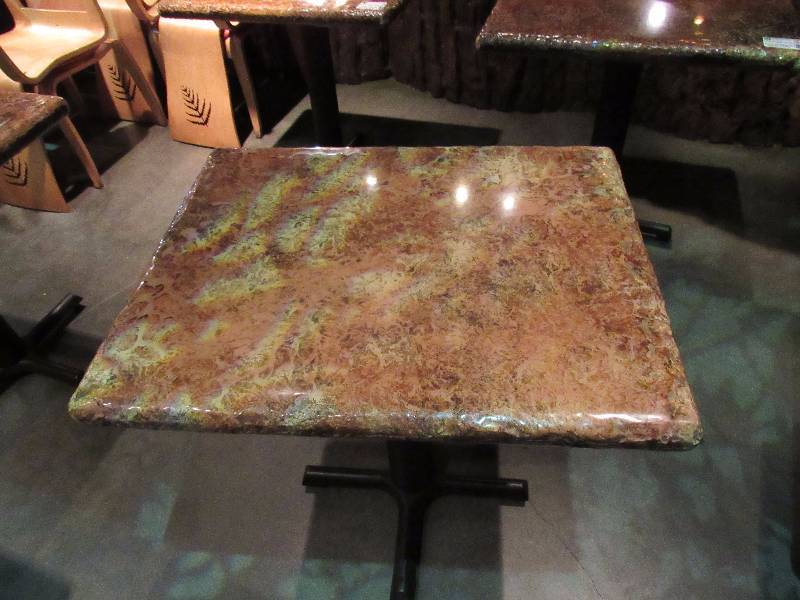 lot 4271 image: 24x30 Hard Laminate Top Single Metal Base Table