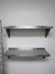 Pair of 24'' Stainless Wall Mount Shelves
