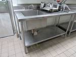 Fully Stainless Work Top Table With Built In Large Capacity Sink