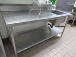 Fully Stainless Work Top Table With Built In Large Capacity Sink