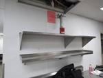 Pair Of Stainless Wall Mounted Shelves