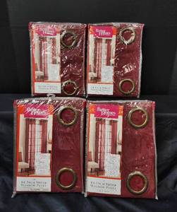 lot 197 image: (4) New Sheer Window Panels 38x84