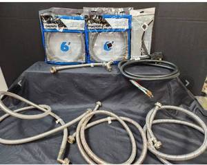 lot 254 image: (5) 6 Washing Machine Hoses, Universal Dishwasher Cord Kit, and More