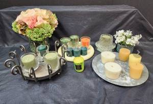lot 265 image: Candle Decor (Votives, Holders, Candle Plates, and Faux Flower)