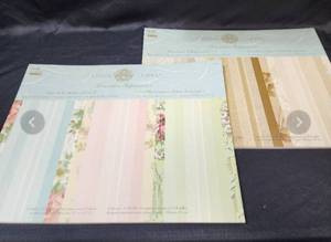 lot 282 image: (2) New Scrapbooking Anna Griffin Decorative Impressions Books (11x14.5) (contains 12 sheets printed paper and 12 sheets printed cardstock)