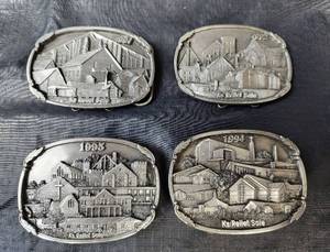 lot 124 image: Belt Buckles Designed by Local Moundridge Artist Jane M. Gehring