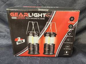 lot 171 image: NIB Gear Light S300 Lanterns with Magnetic Base (2 pack)