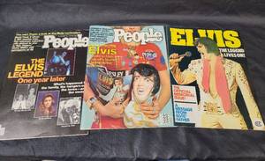 lot 188 image: Elvis Presley and People Magazines with Elvis Articles