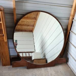 lot 15 image: Antique Dresser Mirror 48x45