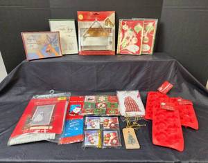 lot 300 image: Gingerbread House Cookie Cutter Set, Christmas Cards, Name Tags, Gift Bags, and More