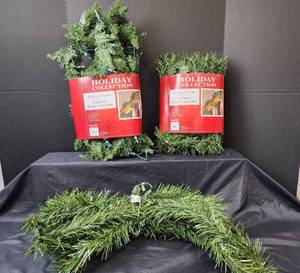 lot 315 image: (3) 24x3.5 Lighted Rope Garland